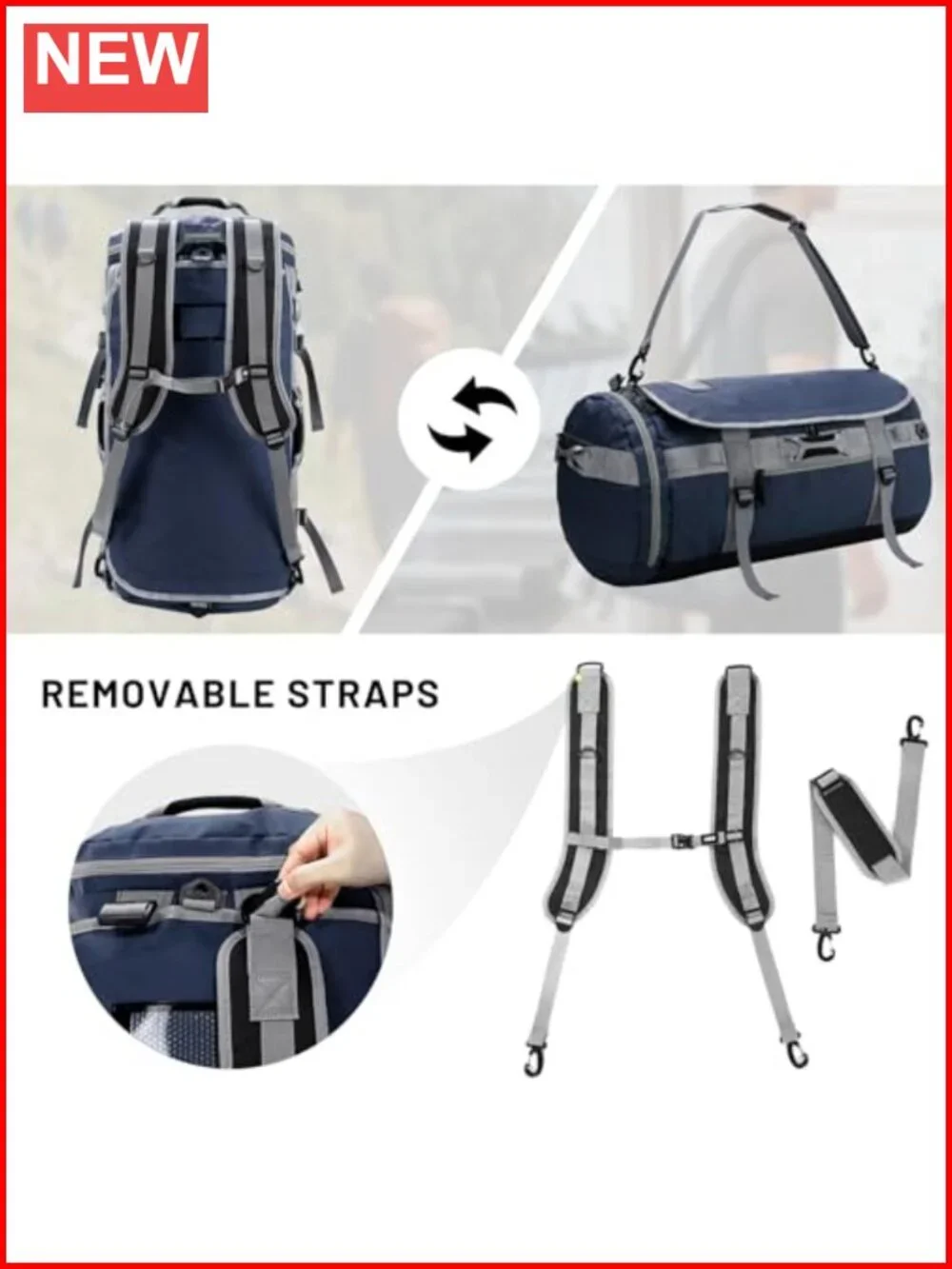 Large Duffle Bag Backpack for Travel Camping Gym Sports 45L 60L 90L Water